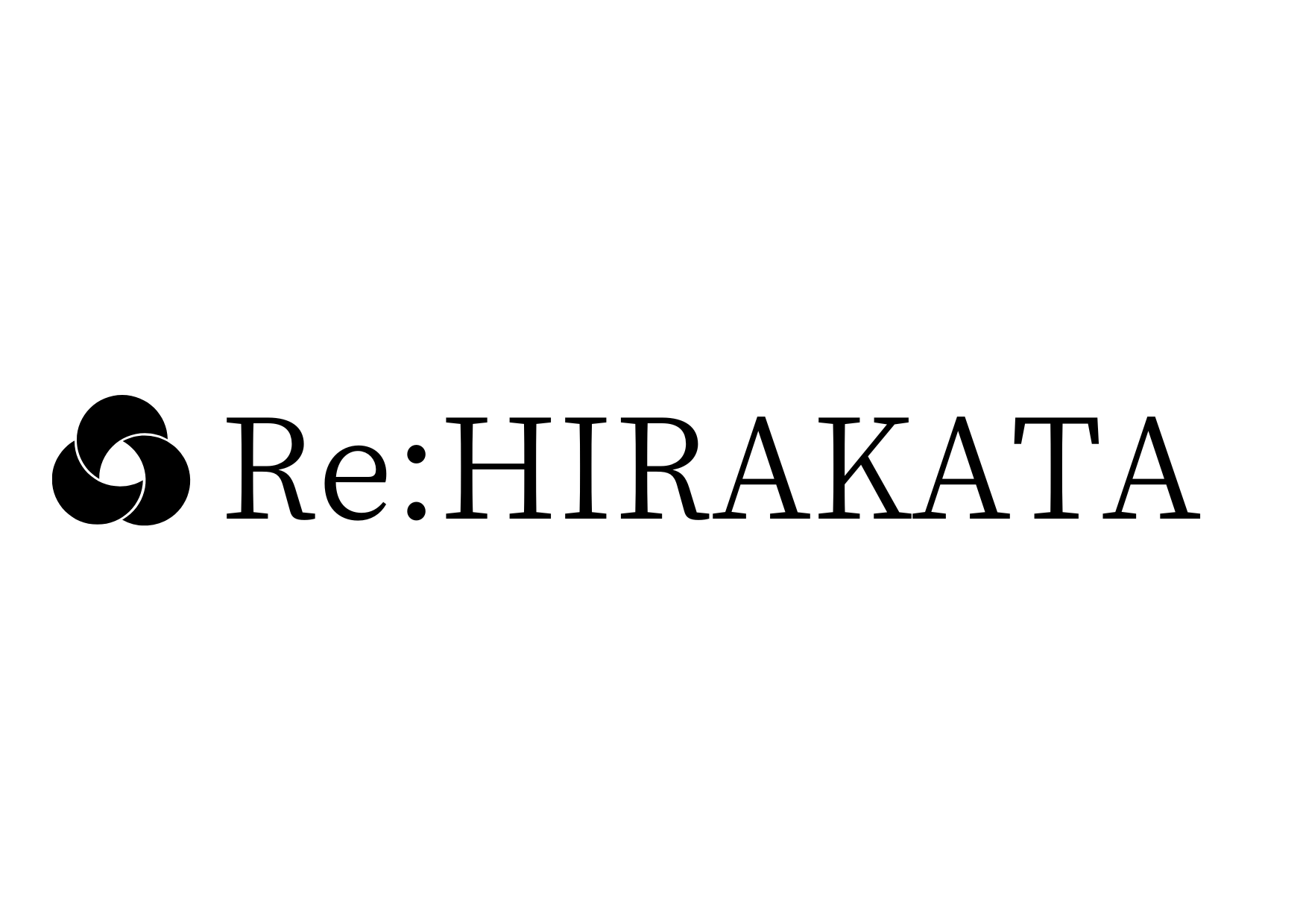 Re:HIRAKATAのサービスロゴプレビュー画像（モノクロ）